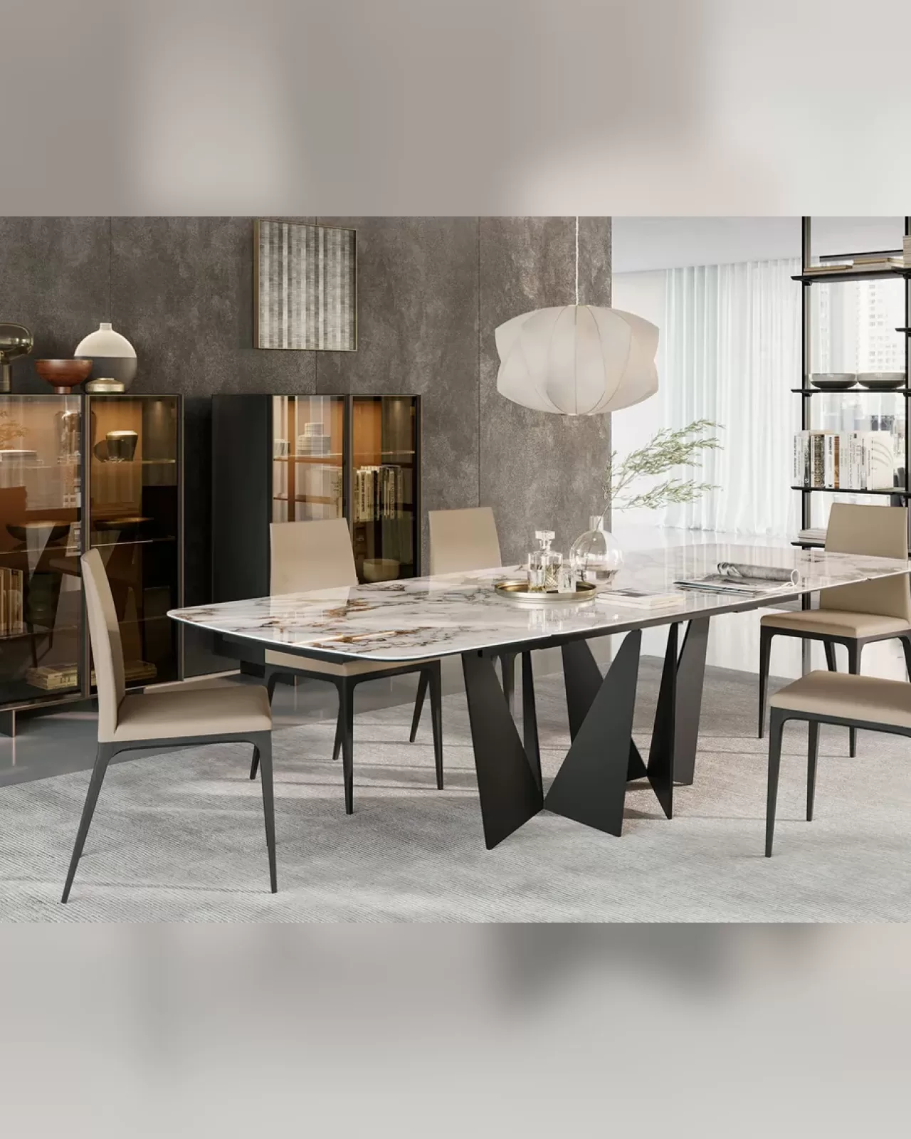 Eiffel Dining Table, Dall'Agnese dining table made in Italy