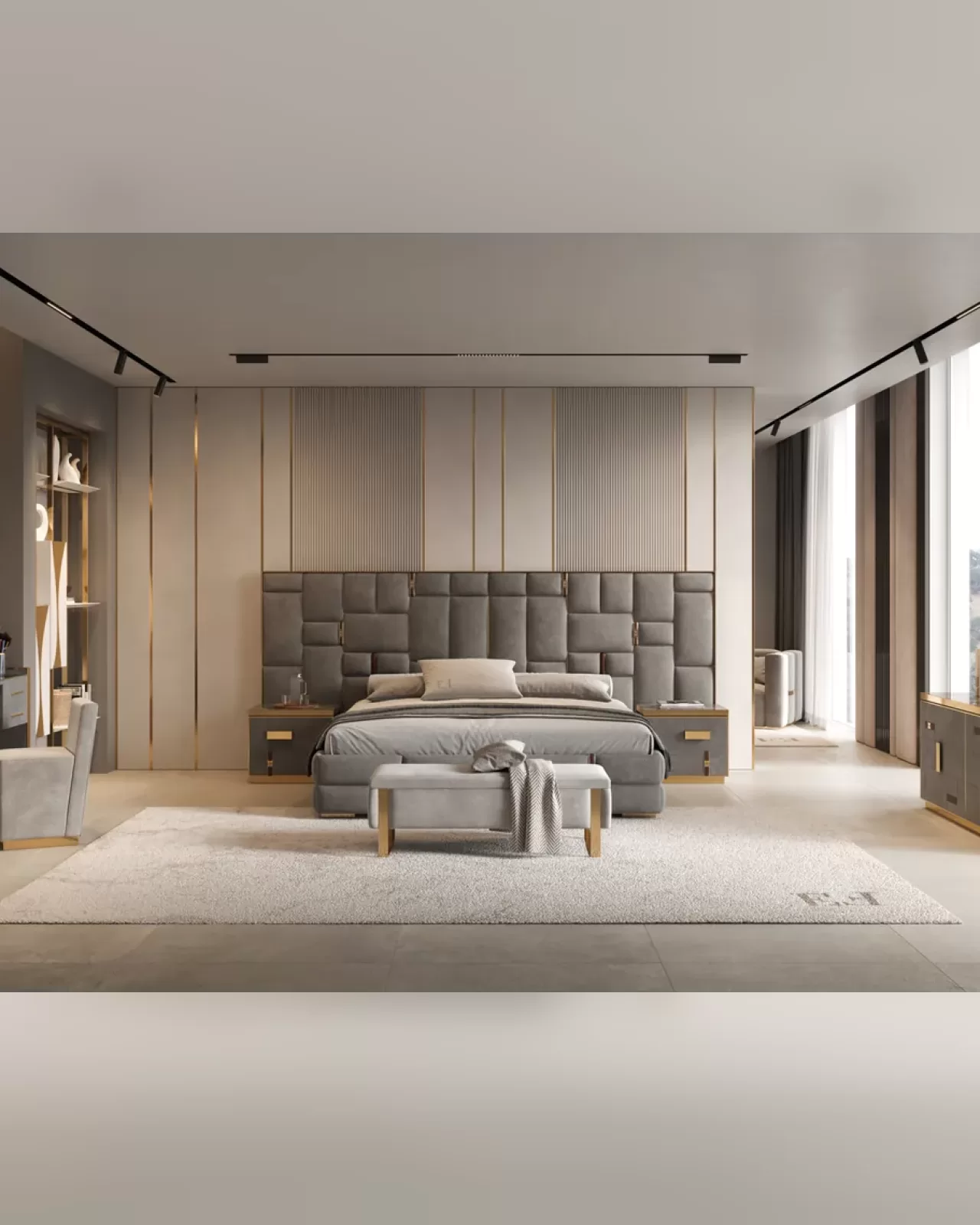 Cromo Plus Bed, Epoque Exence Expance bedroom furniture