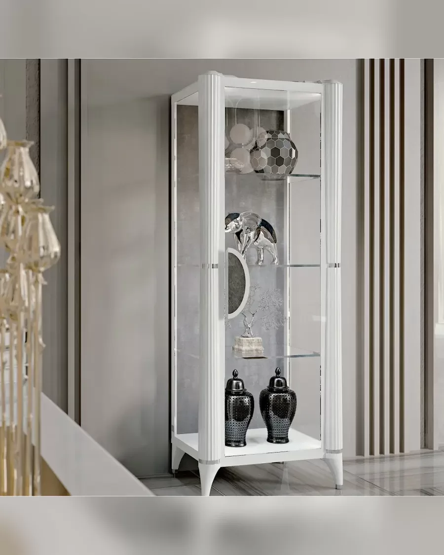 Ellipse One-Door Glass Cabinet by Francesco Pasi, Ellipse collection
