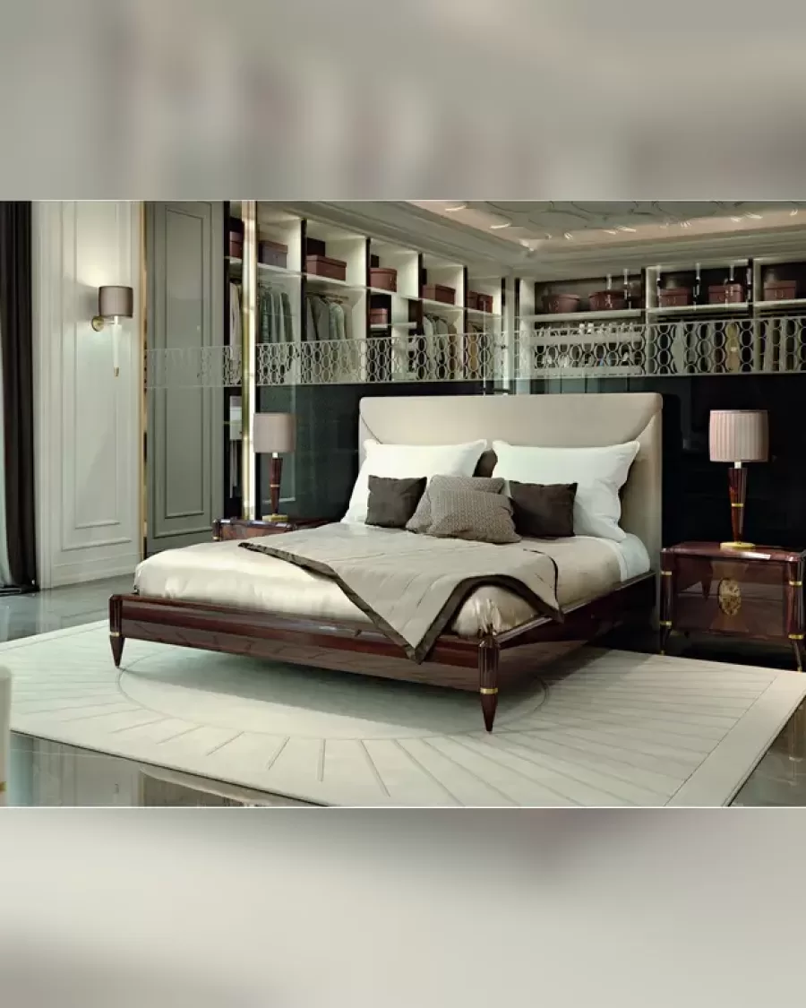 Ellipse Upholstered Bed by Francesco Pasi, modern Italian bed