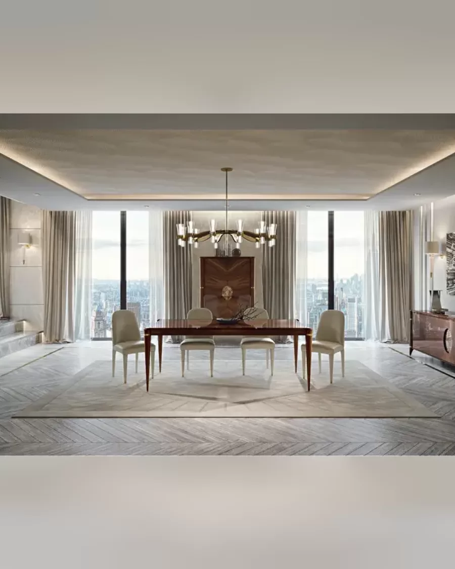 Ellipse Sideboard with Marble Oval by Francesco Pasi, Italian dining room furniture