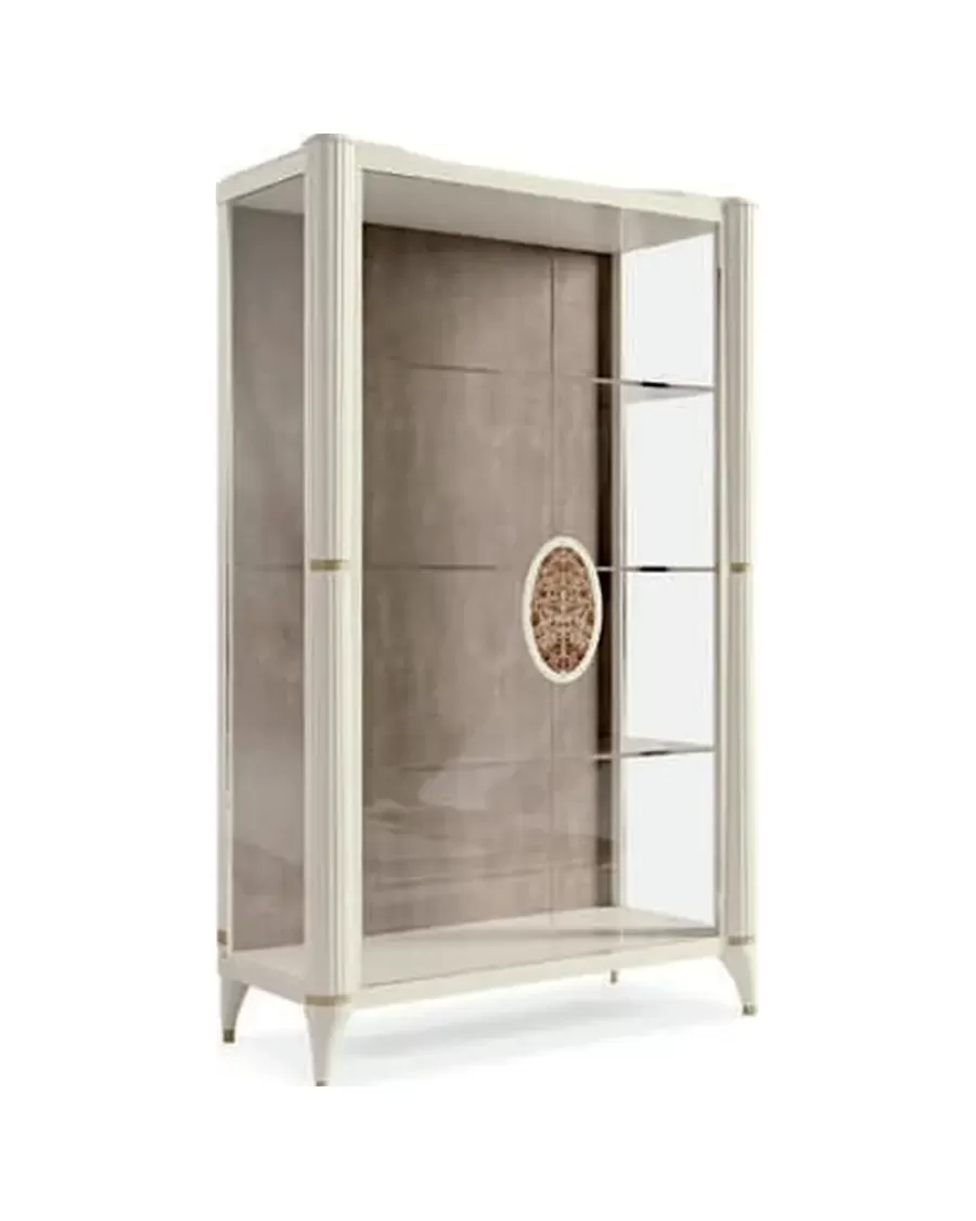 Ellipse Two-Door Glass Cabinet by Francesco Pasi, Italian contemporary furniture