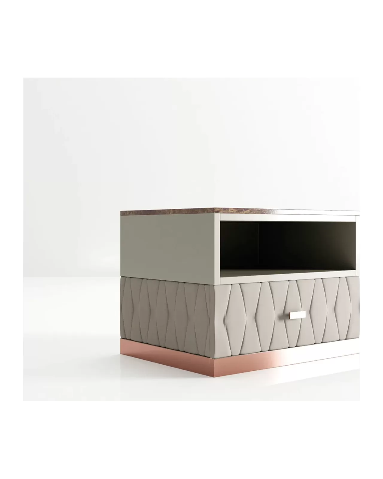 Nefrite Nightstand, modern bedside table for the master bedroom