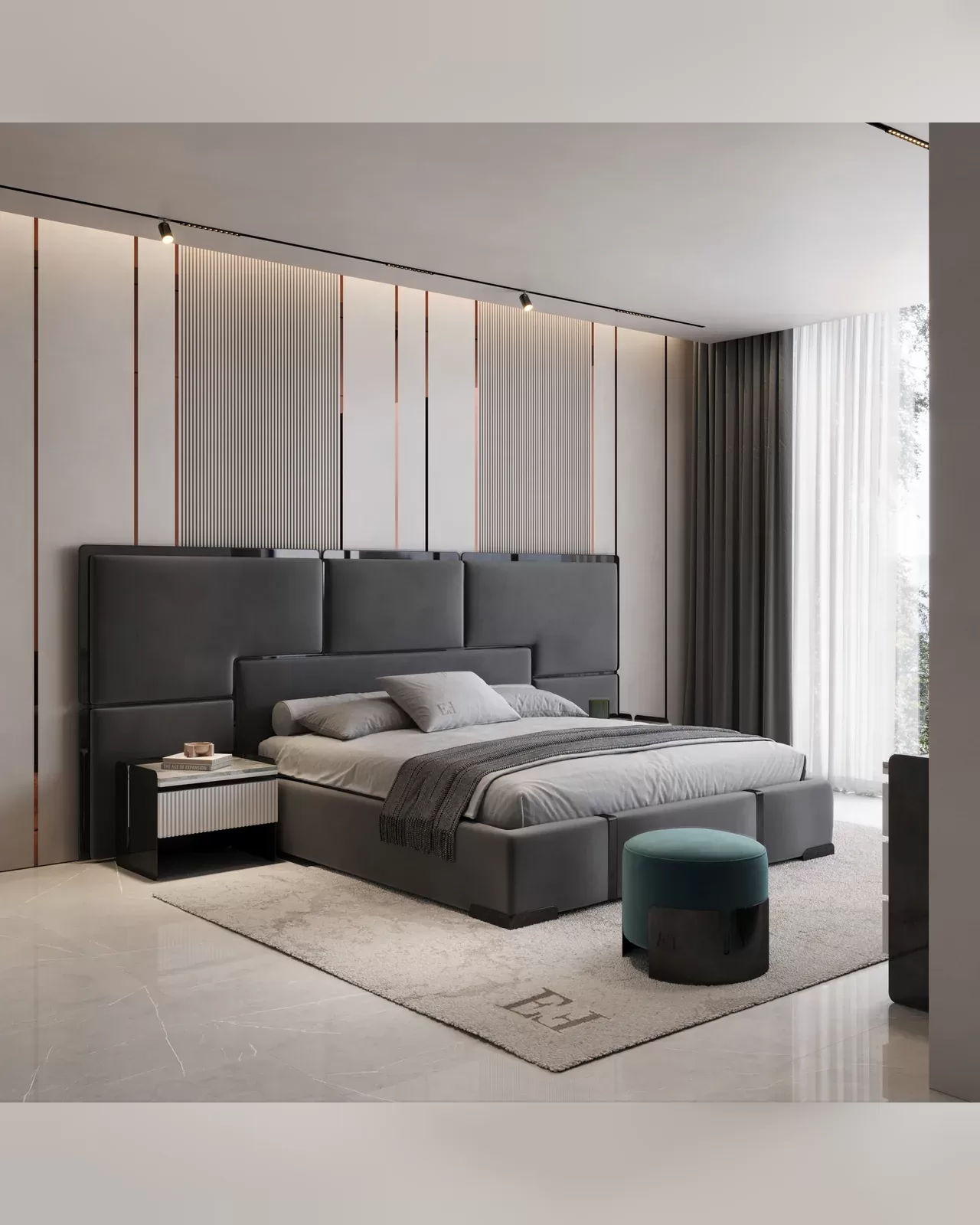 Morganite Nightstand, High-End Bedroom Furniture