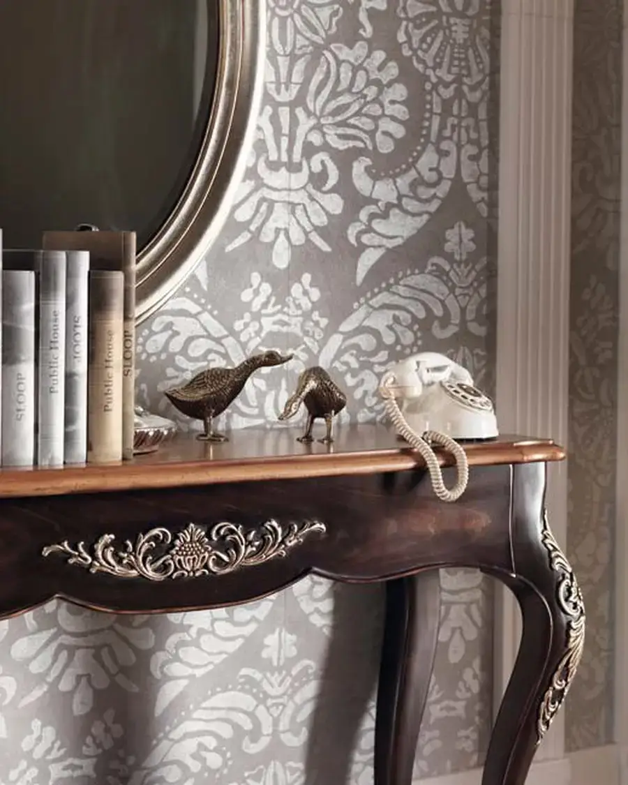 Gran Guardia Console Table 2022 by Francesco Pasi, console table beside a showcase cabinet