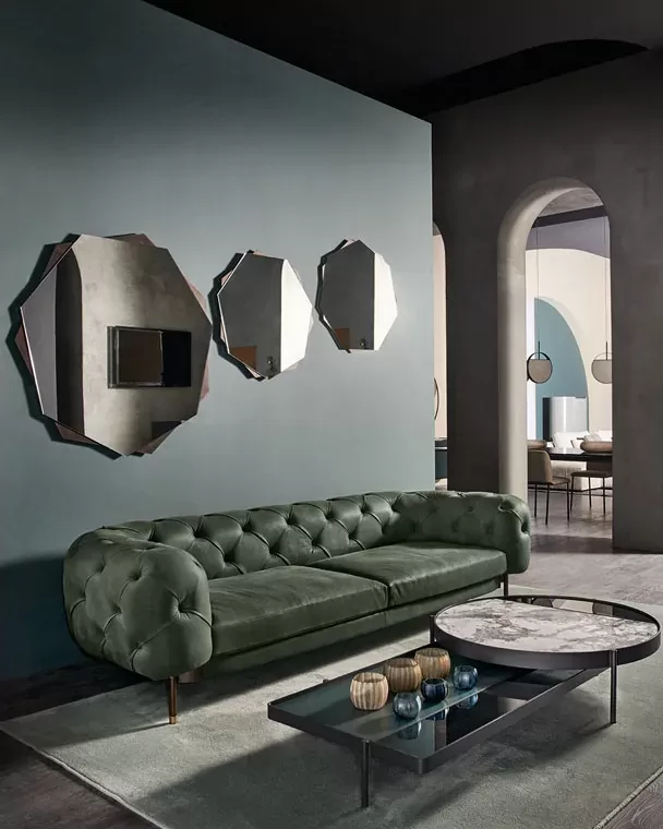 Atenae Sofa by Cantori, Italian style sofa, made to order in Italy