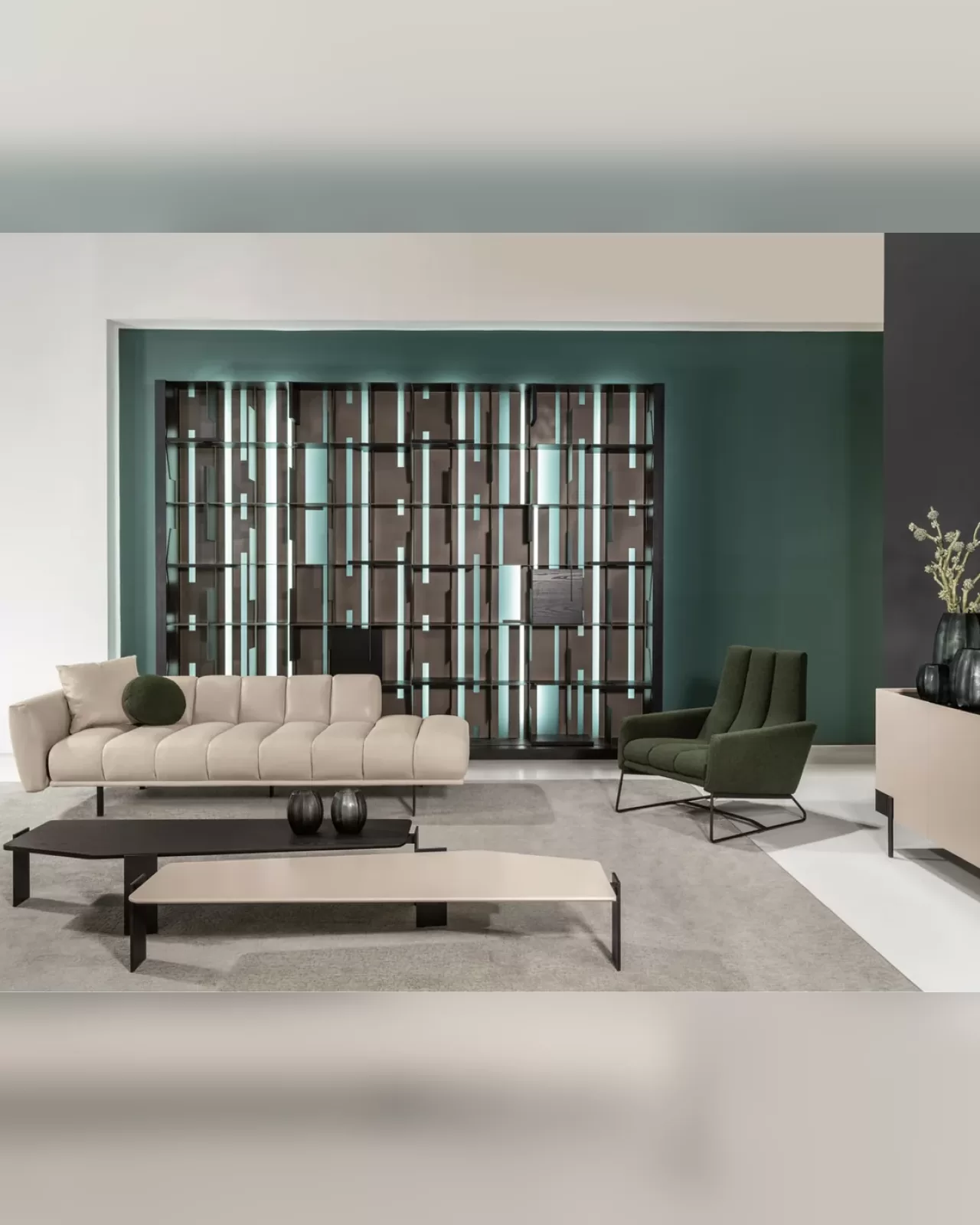 Blockbau Modular Sofa by Cantori, Italian leather couch, made to order in Italy