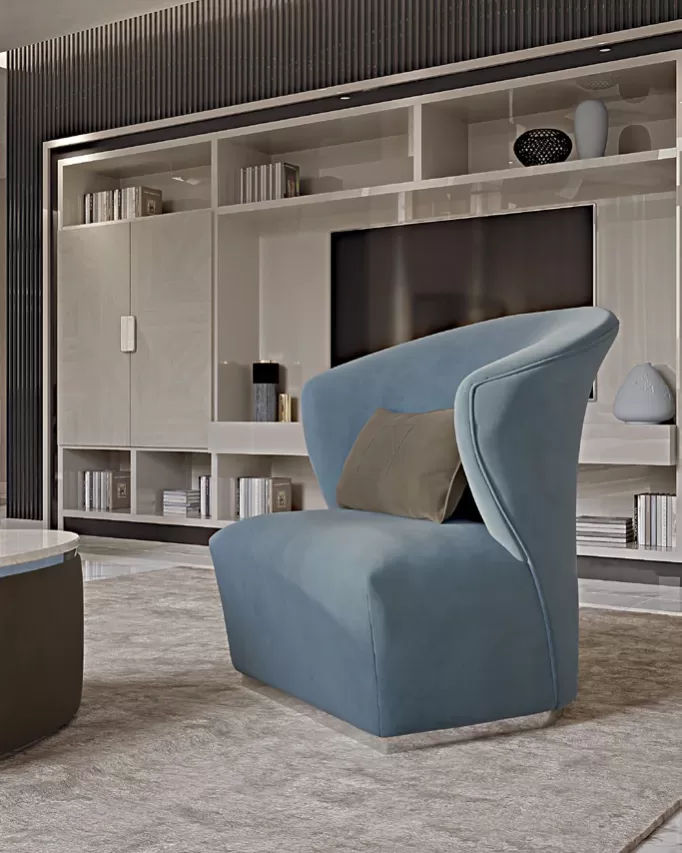 Icon Armchair by Francesco Pasi, to pair with a modern Italian sofa
