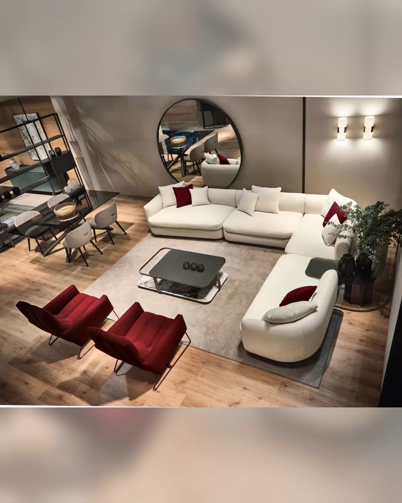 Gabrielle Modular Sofa by Cantori, to pair with a velvet couch