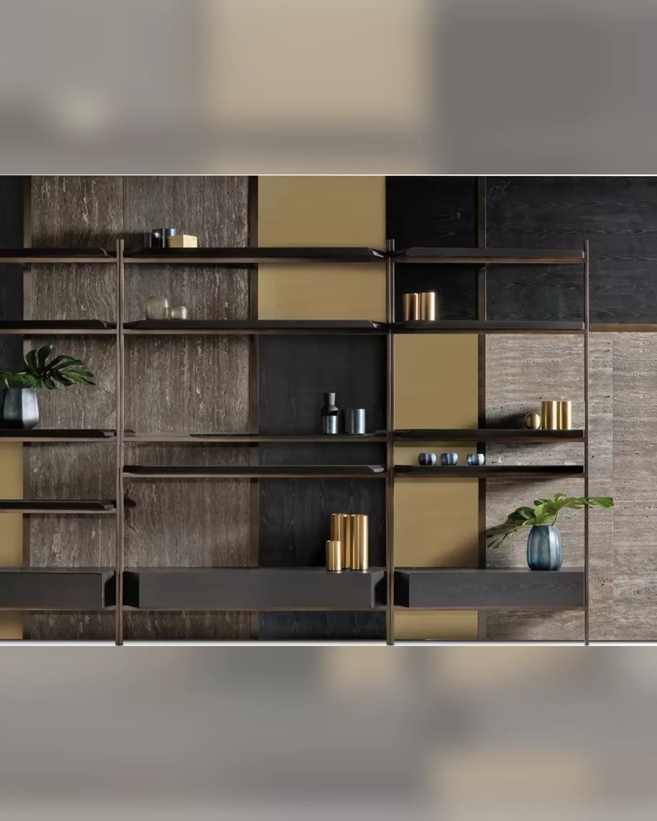 Parete attrezzata Macao di Cantori, set soggiorno moderno di lusso