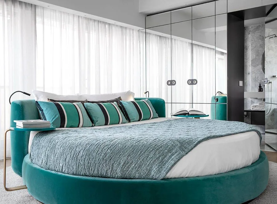 Circle bed by Softhouse, luxury bedroom furniture