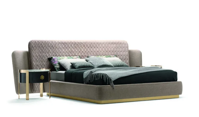 Sheila bed by Angelo Cappellini, luxury bedroom furniture