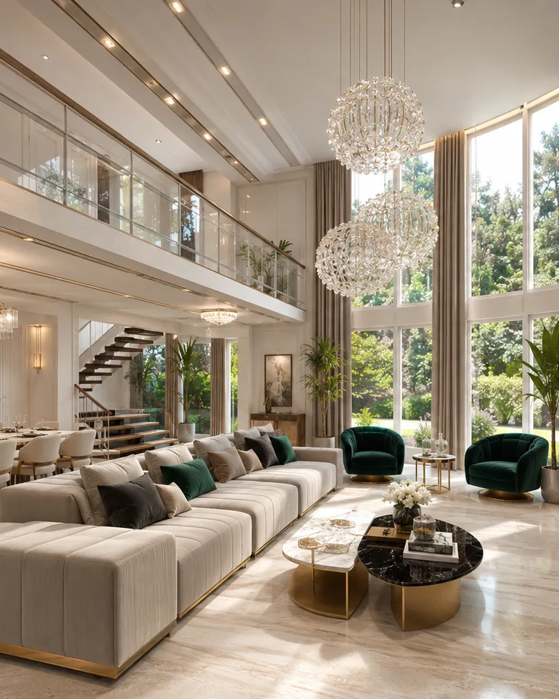 Modern interior designer London living space concept, Nobili Design
