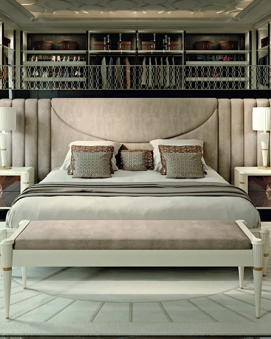 Ellipse Bed with Side Panels, Francesco Pasi Italian furniture for the bedroom