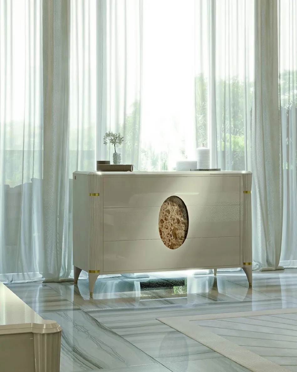 Ellipse Chest of Drawers, Francesco Pasi Italian furniture for the bedroom