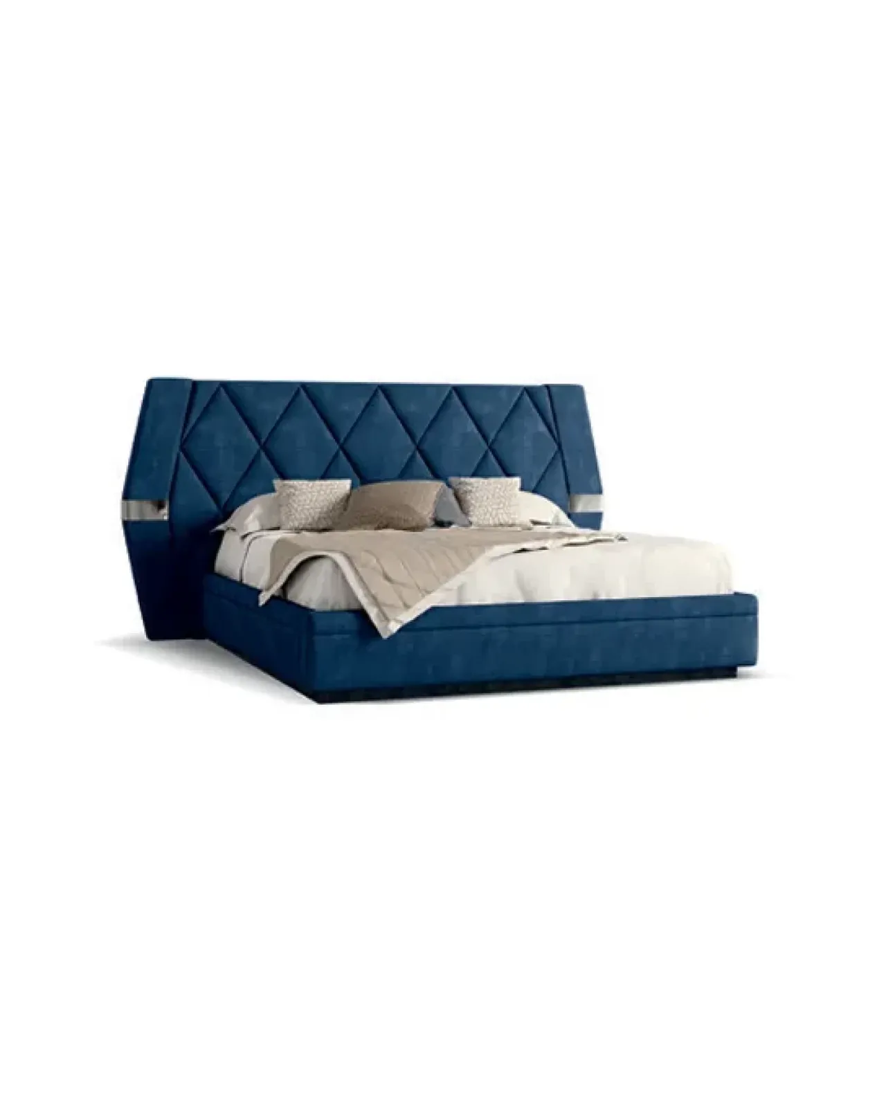 Ellipse Bed with Quilted Headboard, Francesco Pasi Italian furniture for the bedroom