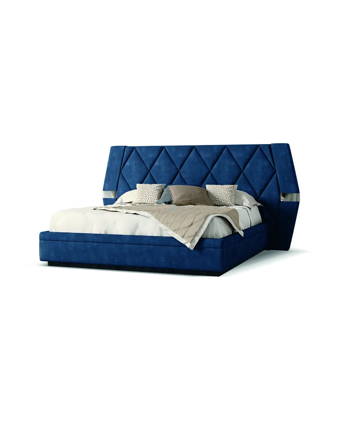 Ellipse Bed with Quilted Headboard, image 2 of 4, Francesco Pasi Ellipse collection