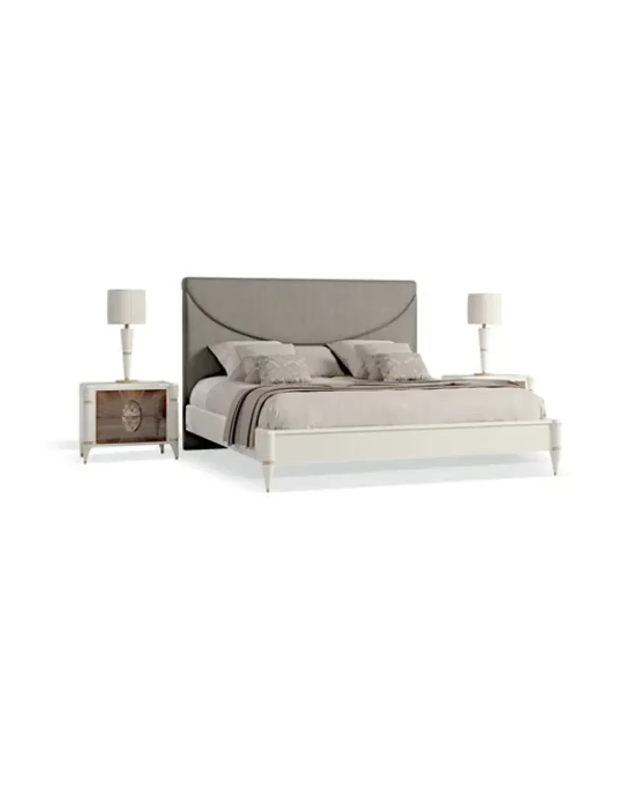 Ellipse Upholstered Bed, Francesco Pasi Italian furniture for the bedroom
