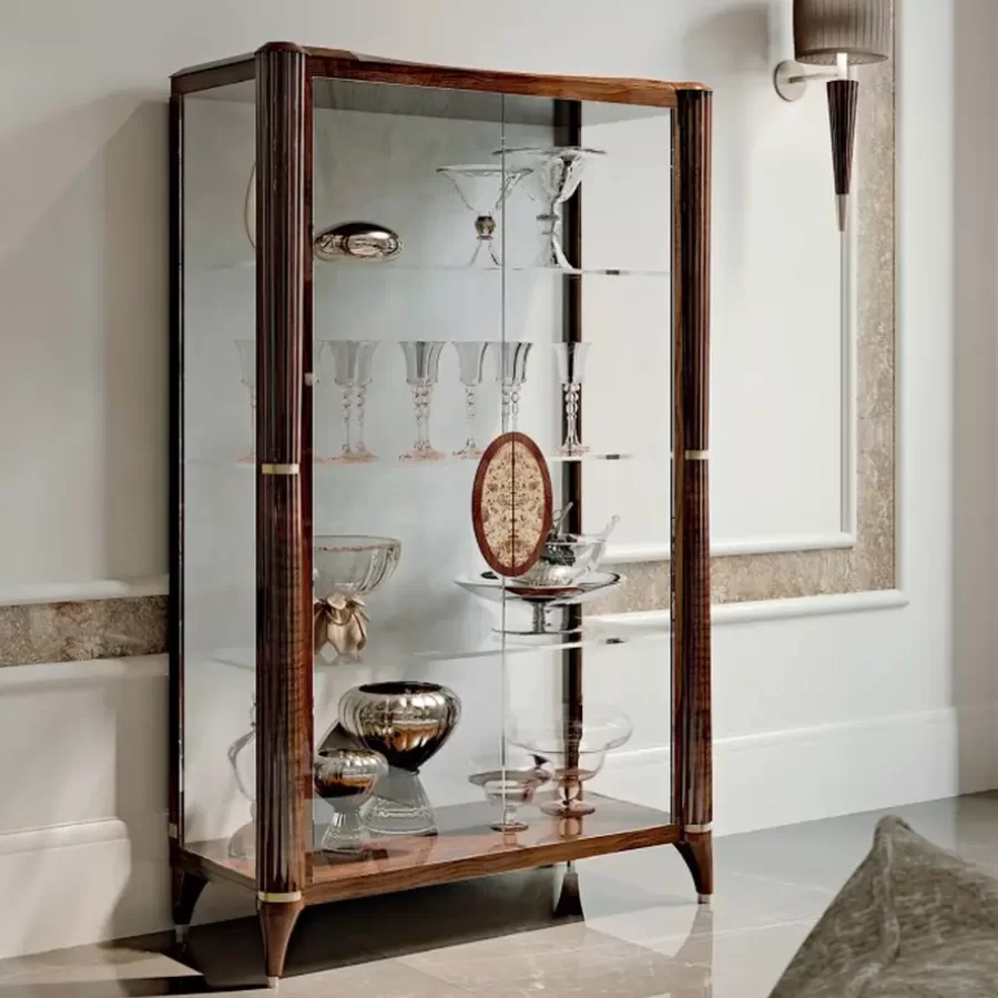Ellipse Two-Door Glass Cabinet by Francesco Pasi, display cabinet, 113 cm wide