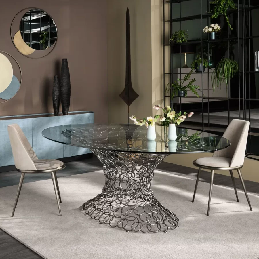 Aurora Imbottita Dining Chair by Cantori, dining room set, 48 cm wide