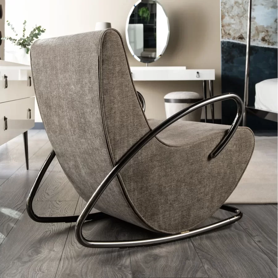 Camilla Rocking Armchair by Cantori, luxury bedroom furniture