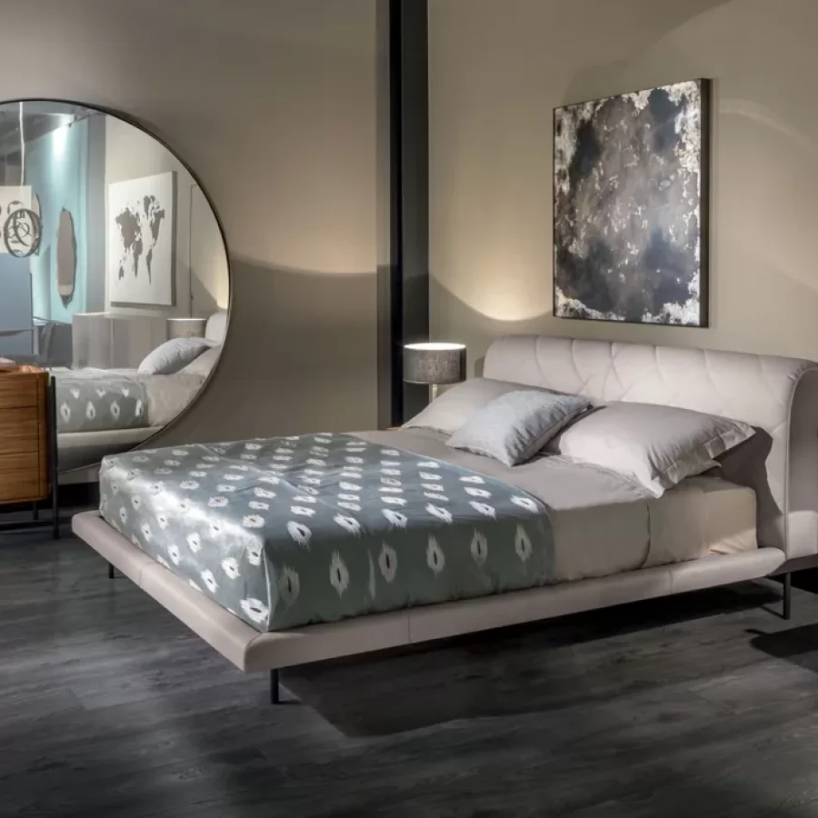 Gregory Bed by Cantori, luxury king size bed, for 160, 180 or 200 x 200 cm mattresses