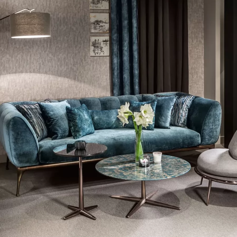 Iseo Sofa by Cantori, made to order in Italy, exclusive sofa, 246 cm wide