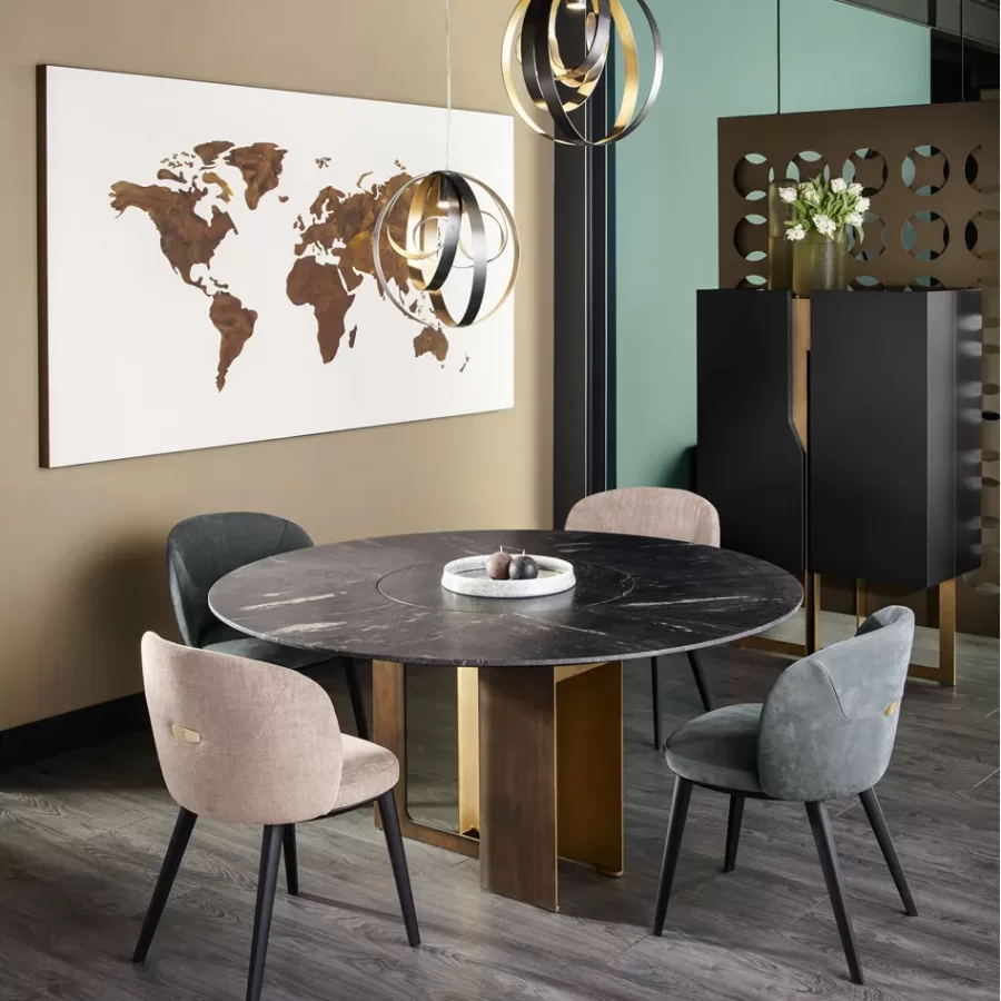 Mirage Round Dining Table by Cantori, dining room table, 140 to 180 cm wide