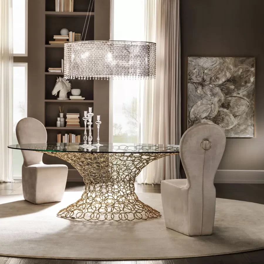 Mondrian Art Form Dining Table by Cantori, modern dining table, 140 to 220 cm wide