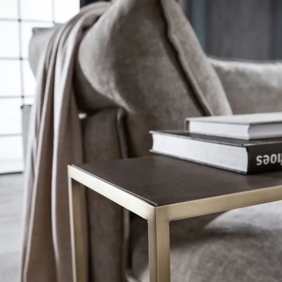 Narciso Sofa Side Table C by Cantori, sofa side table in a C shape