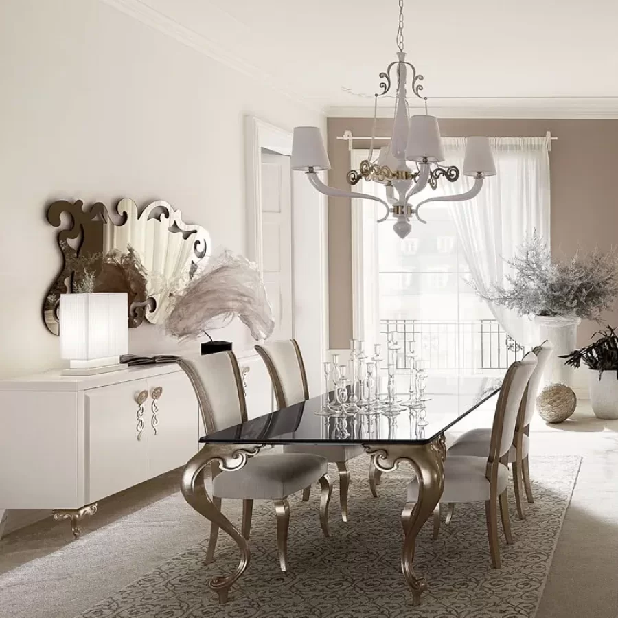Raffaello Dining Table by Cantori, luxury dining table, 150 to 210 cm wide