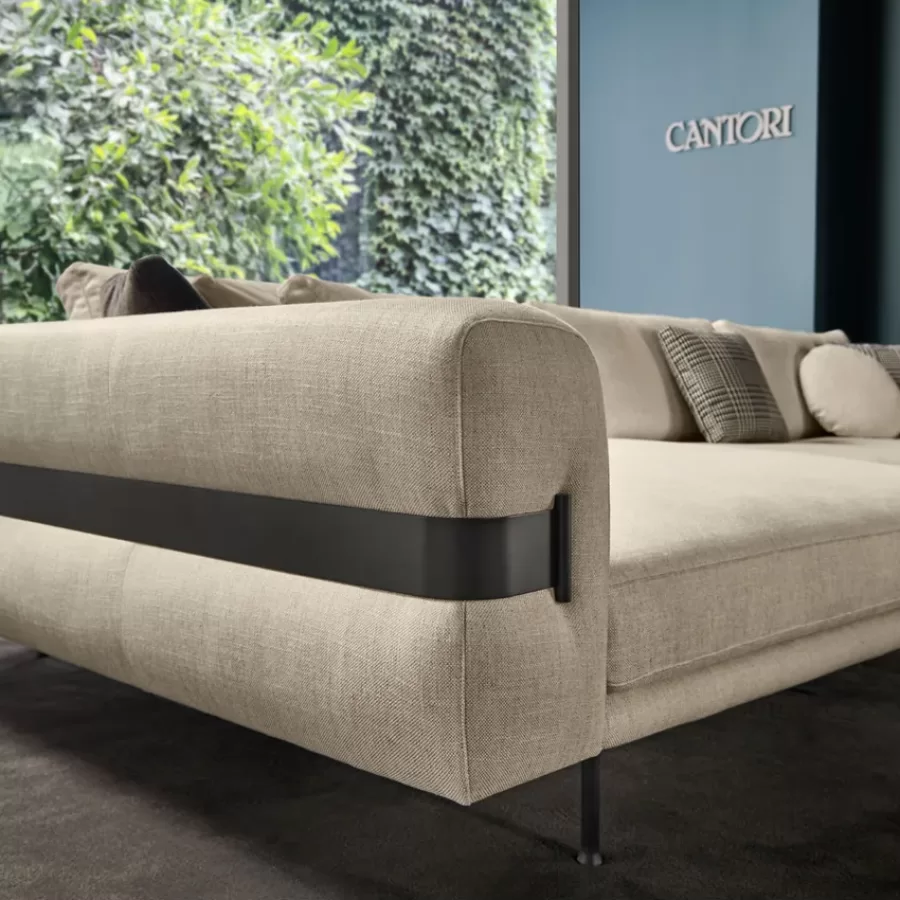 Valley Modular Sofa by Cantori, Italian living room furniture, 165 to 302 cm wide