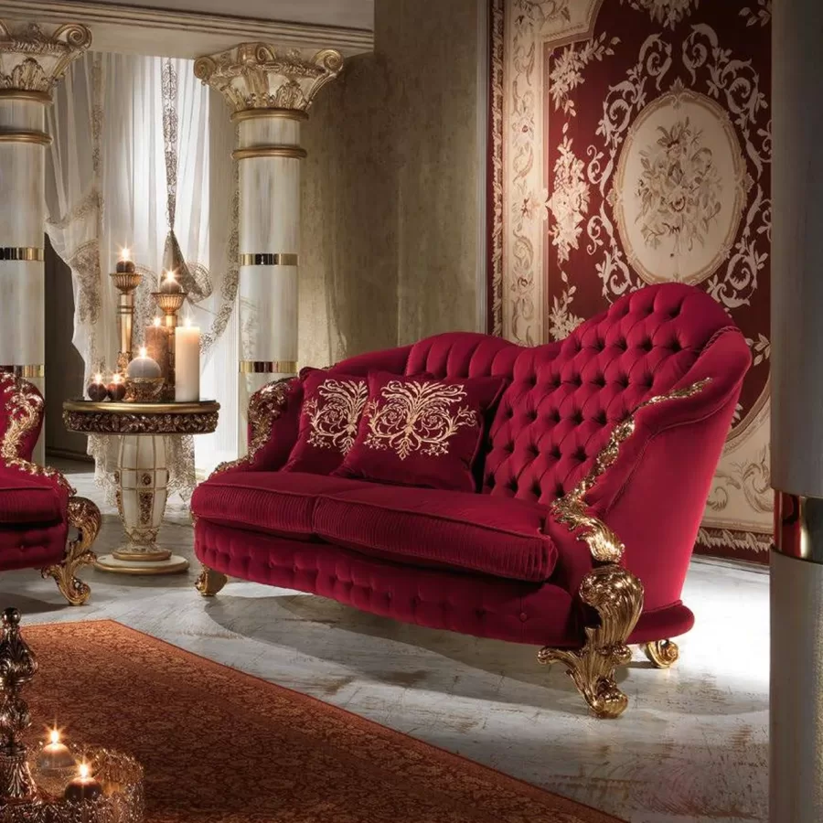 Royal Two-Seater Sofa with Side Arm RY172/AS by Cappelletti, luxury sofa set, 226 cm wide
