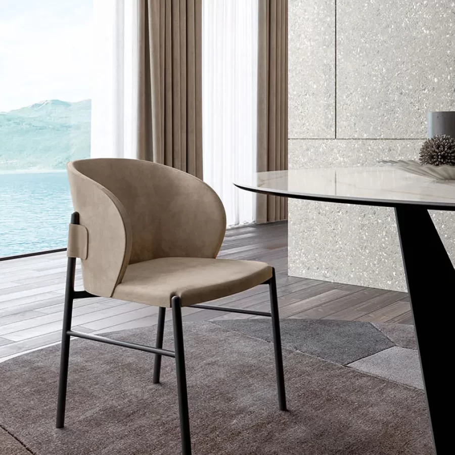 Supernova Dining Chair by Dall'Agnese, luxury dining room furniture, 52 cm wide