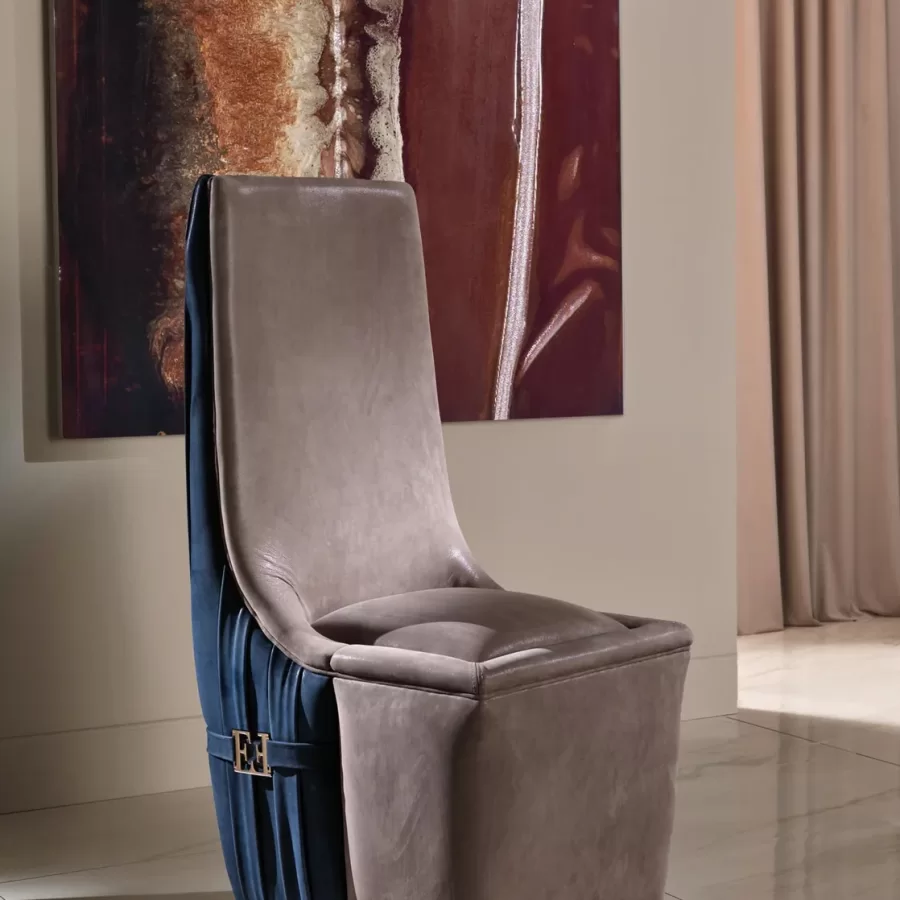 Aglaia Armchair by Epoque, Italian furniture company for the living room, in leather
