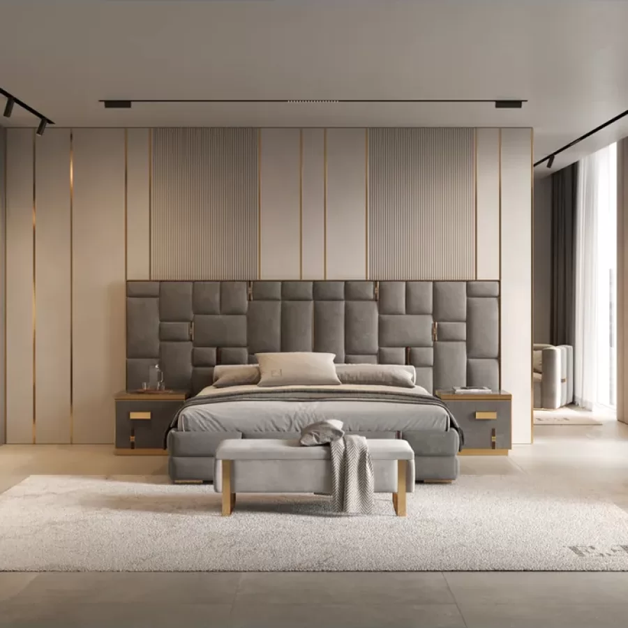 Cromo Plus Dressing Table by Epoque, Italian bedroom set, with LED lighting