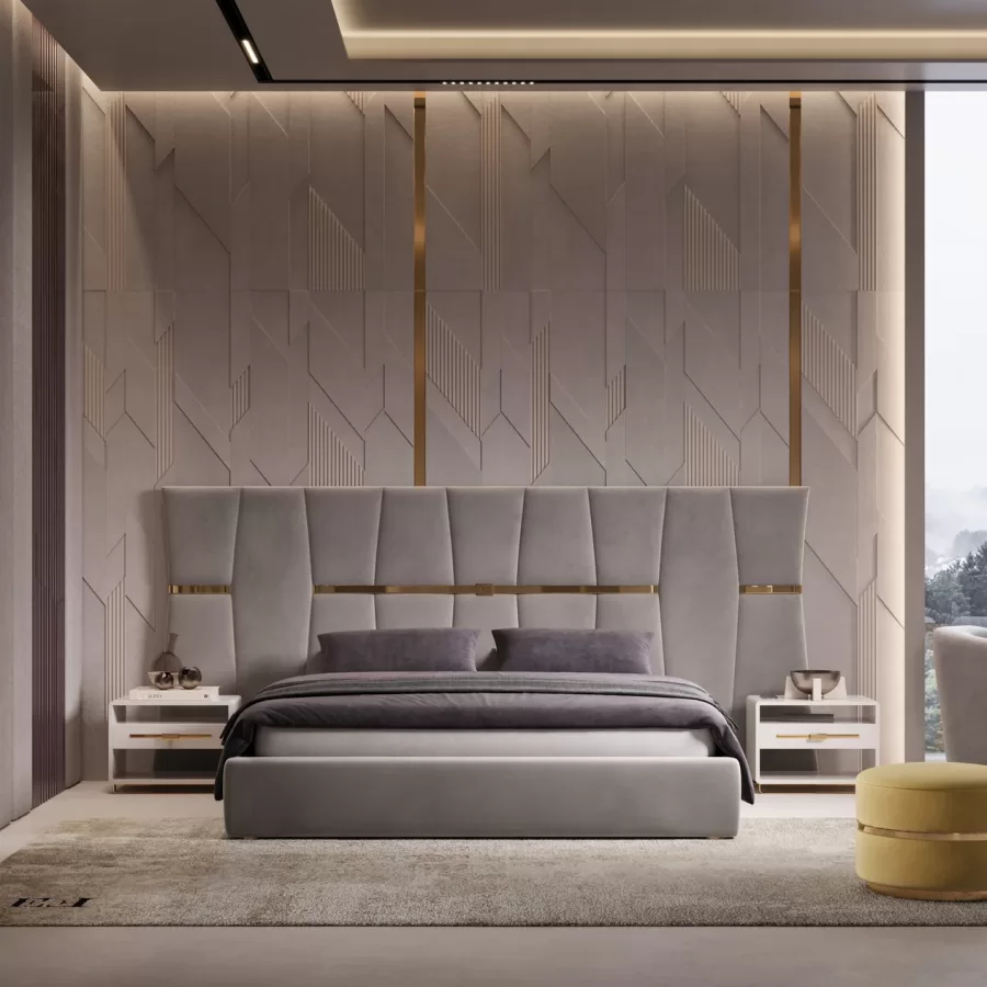 Epidote Nightstand by Epoque, Italian furniture company for the bedroom, in gloss lacquer