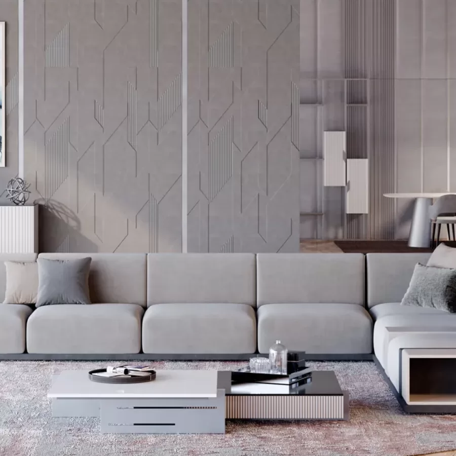 Okenite Sofa by Epoque, Italian furniture company for the living room, corner sofa