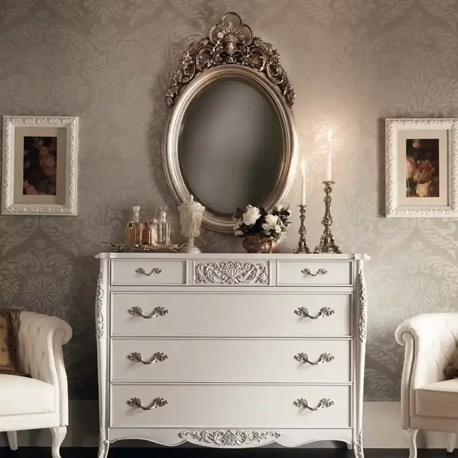 Gran Guardia Mirror 2105 by Francesco Pasi, hand-carved mirror, 70 cm wide
