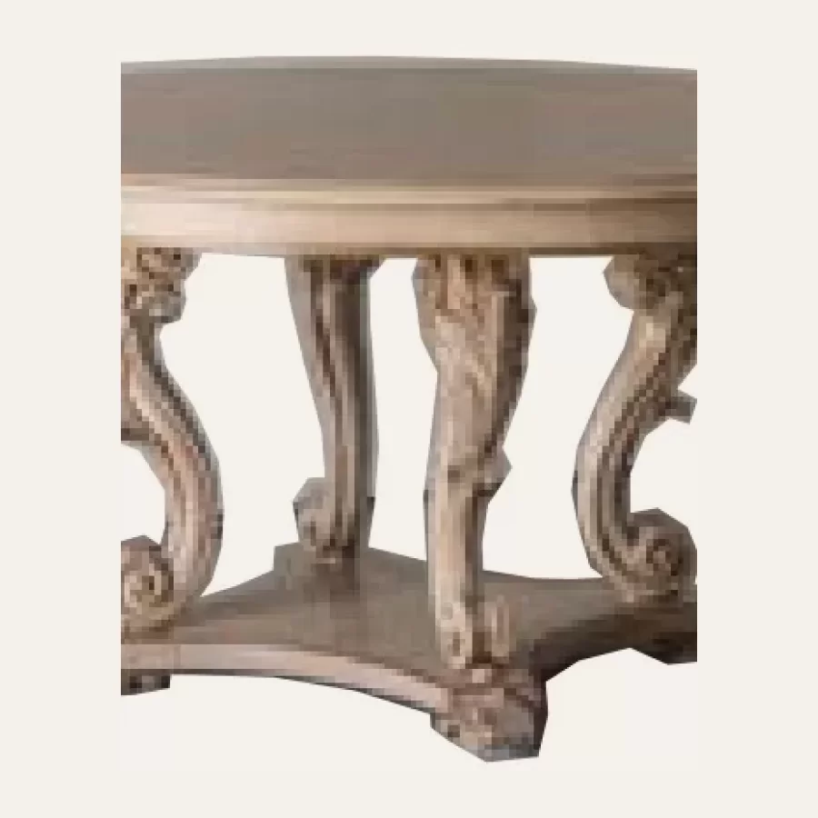 Gran Guardia Round Table with Carved Legs by Francesco Pasi, dining table, made to order in Italy