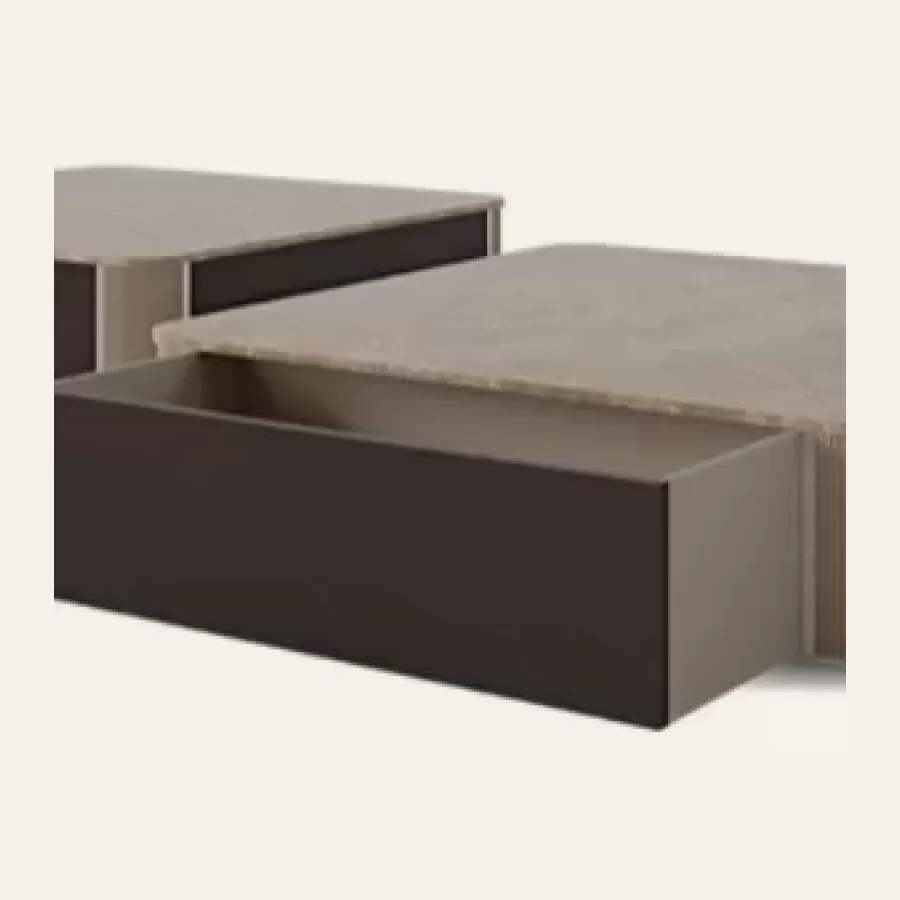 Icon Square Coffee Table with Drawer by Francesco Pasi, modern coffee table, 120 cm wide