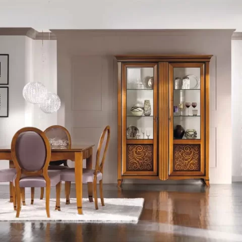 New Deco Bicolor Showcase Cabinet