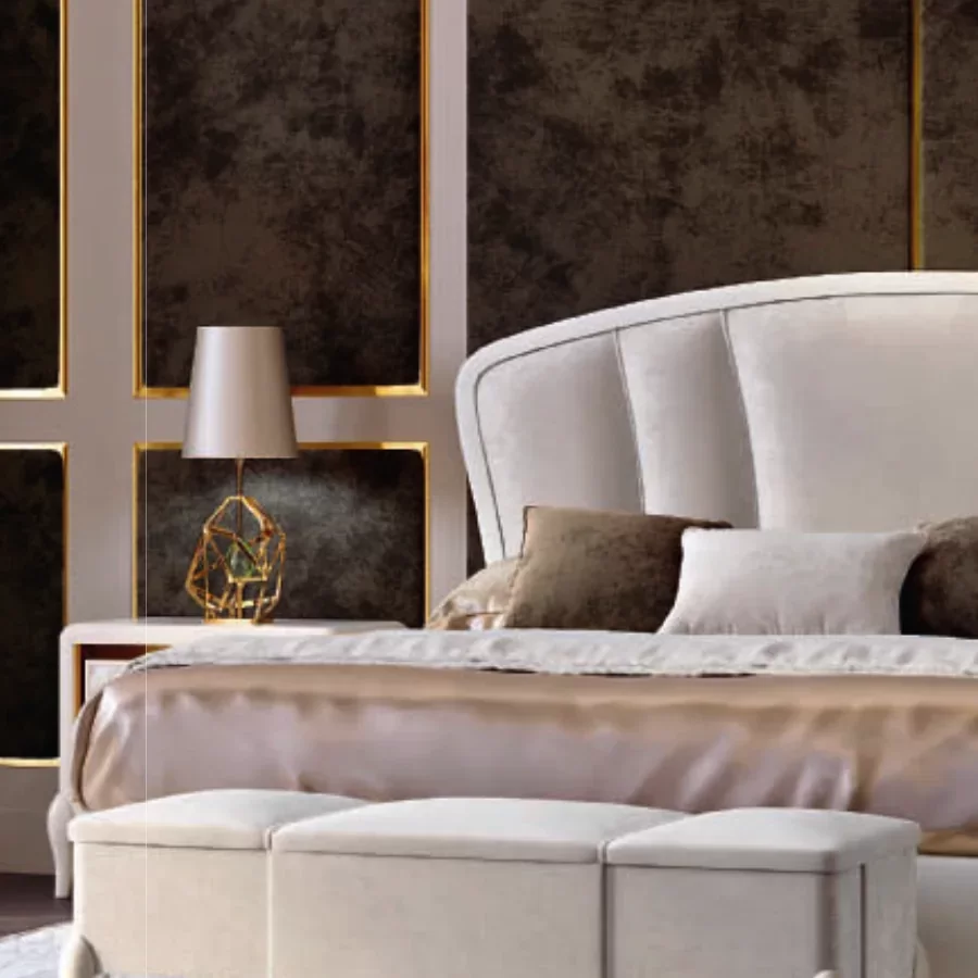 Ocean Bench, Smooth legs by Francesco Pasi, for high quality bedroom sets