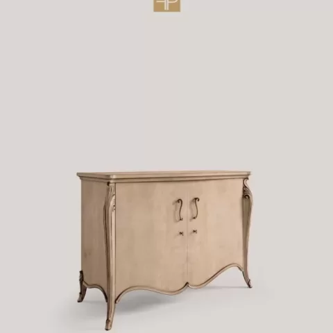Opera Shaped Sideboard, Flat Doors, 2 Doors