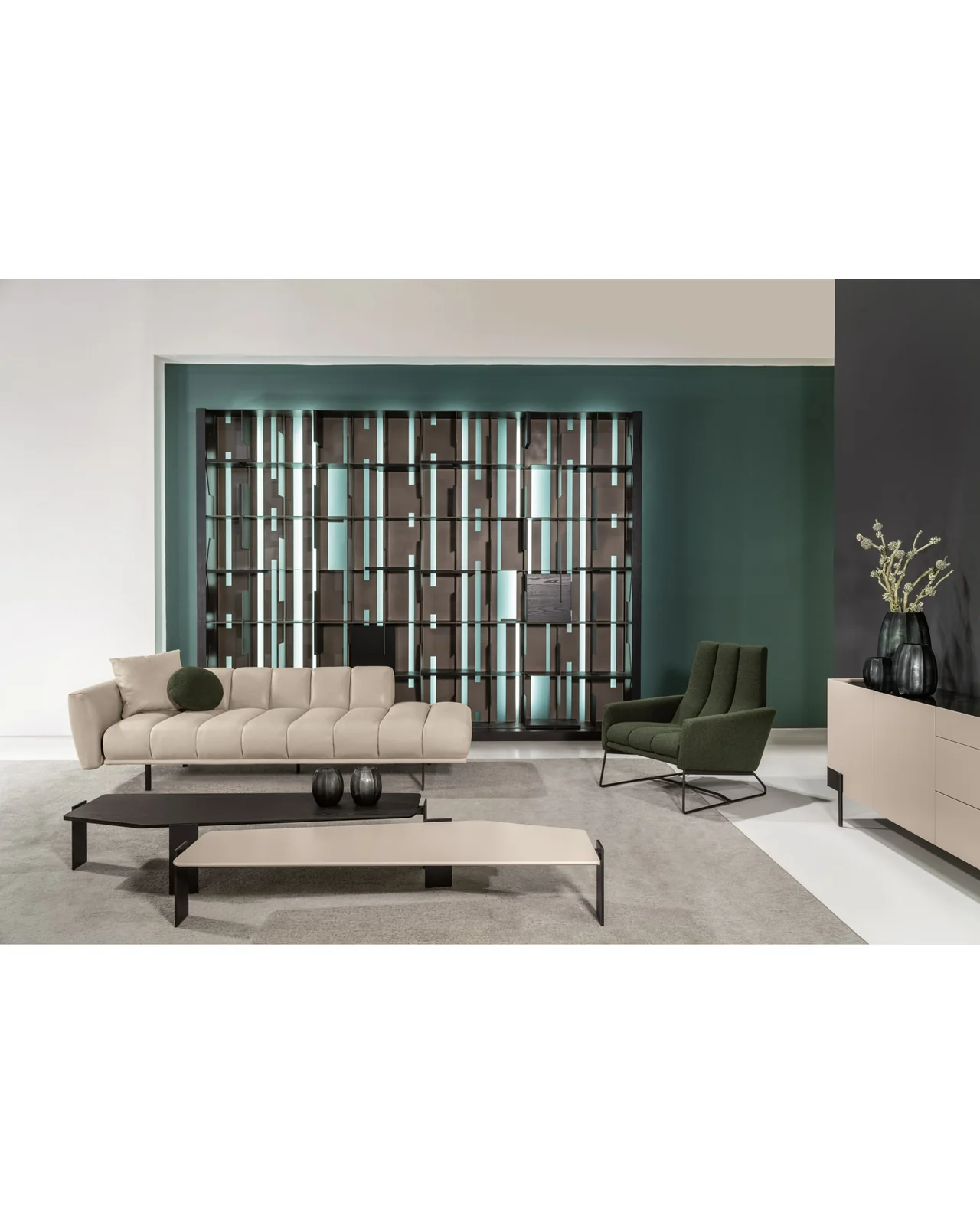 Blockbau modular sofa by Cantori, in an interior setting, photo 2 of 4
