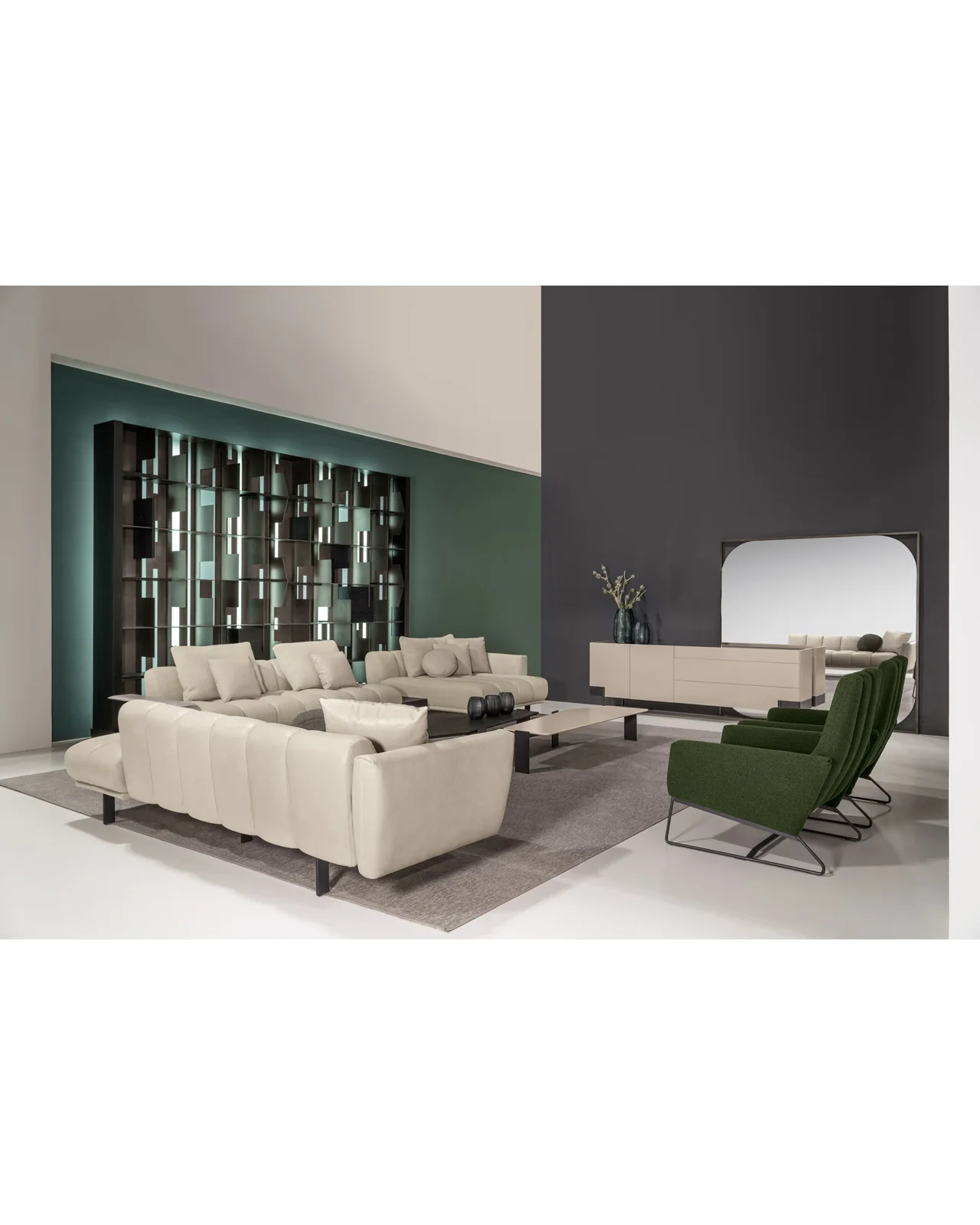 Blockbau modular sofa by Cantori, in an interior setting, photo 3 of 4