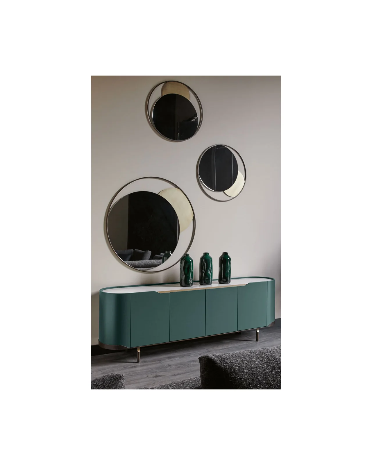 Circe Mirror by Cantori, in an interior setting, photo 3 of 7