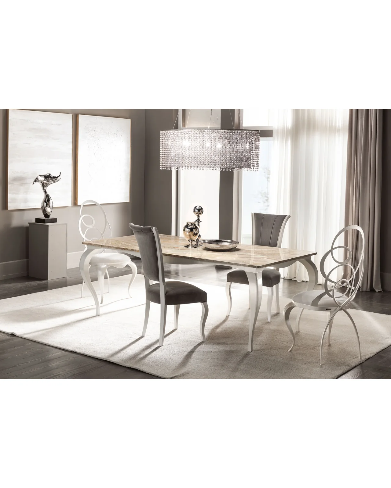 Ghirigori dining chair by Cantori, in an interior setting, photo 6 of 6
