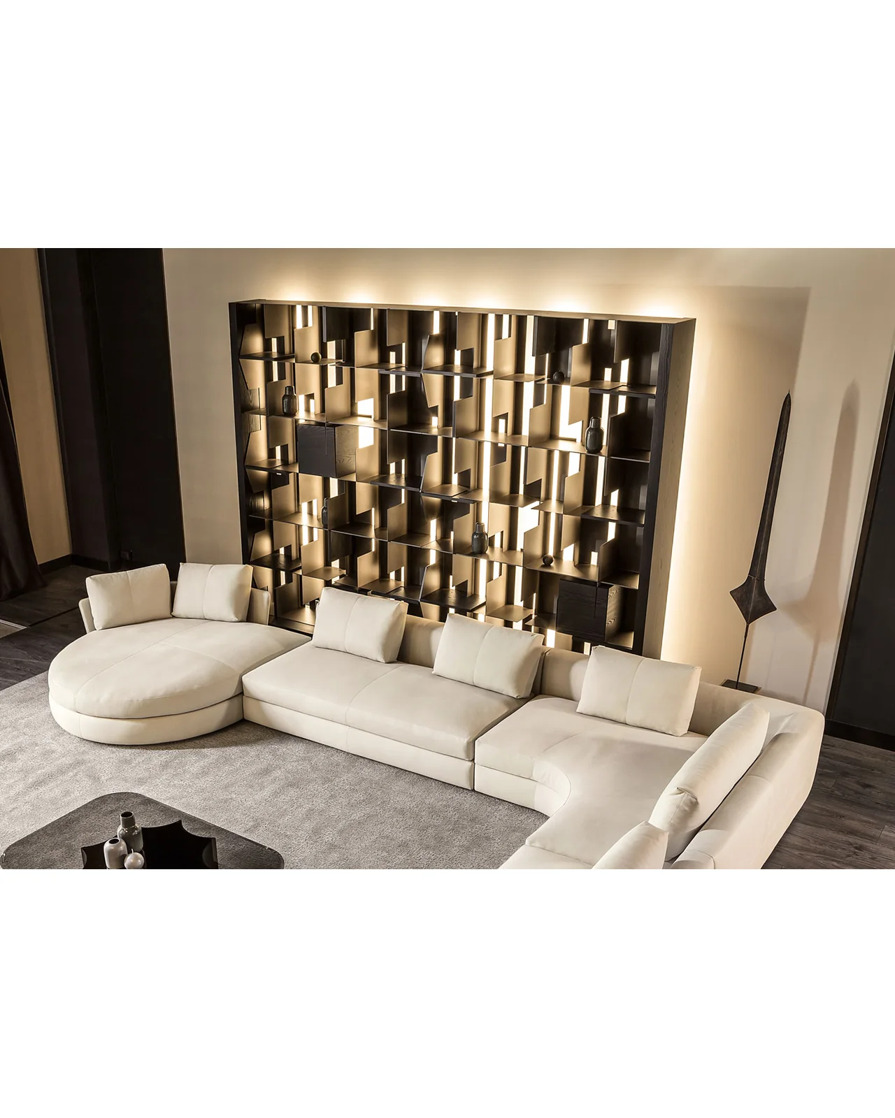 Hong Kong bookcase composition by Cantori, in an interior setting, photo 5 of 17