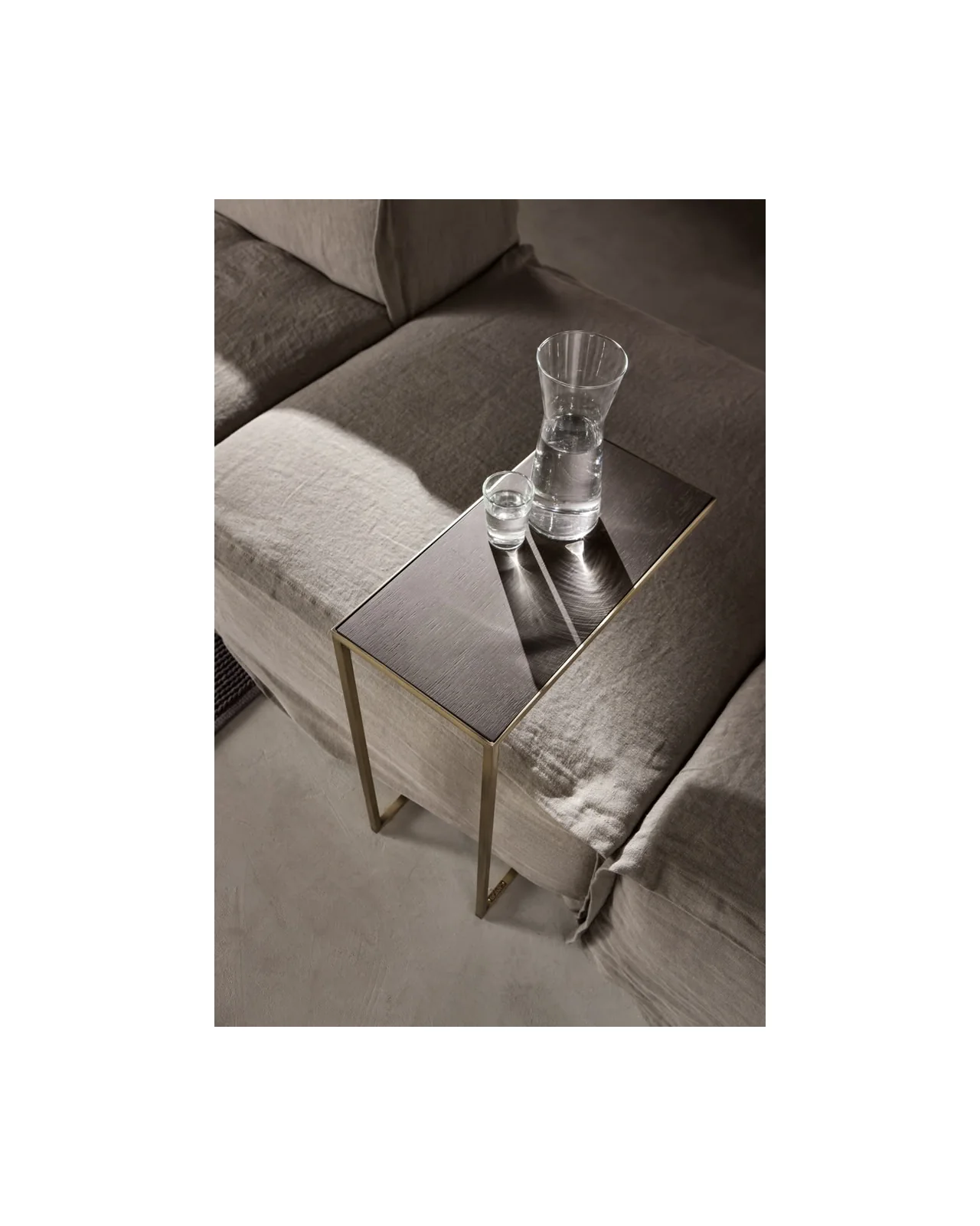 Narciso sofa side table C by Cantori, in an interior setting, photo 3 of 5